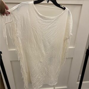 NWT Lulus fringe backless shirt dress
